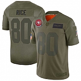 Nike 49ers 80 Jerry Rice 2019 Olive Salute To Service Limited Jersey Dyin,baseball caps,new era cap wholesale,wholesale hats